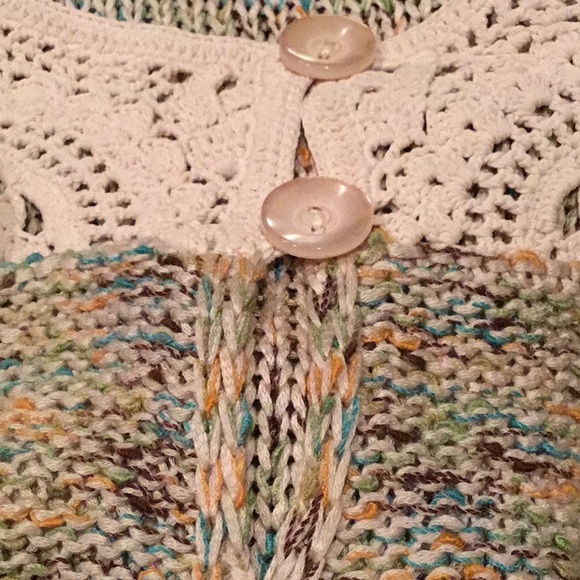 Vertigo Paris Vintage Sweater w/ Partially Crocheted Front & Sleeves - Picture 5 of 6